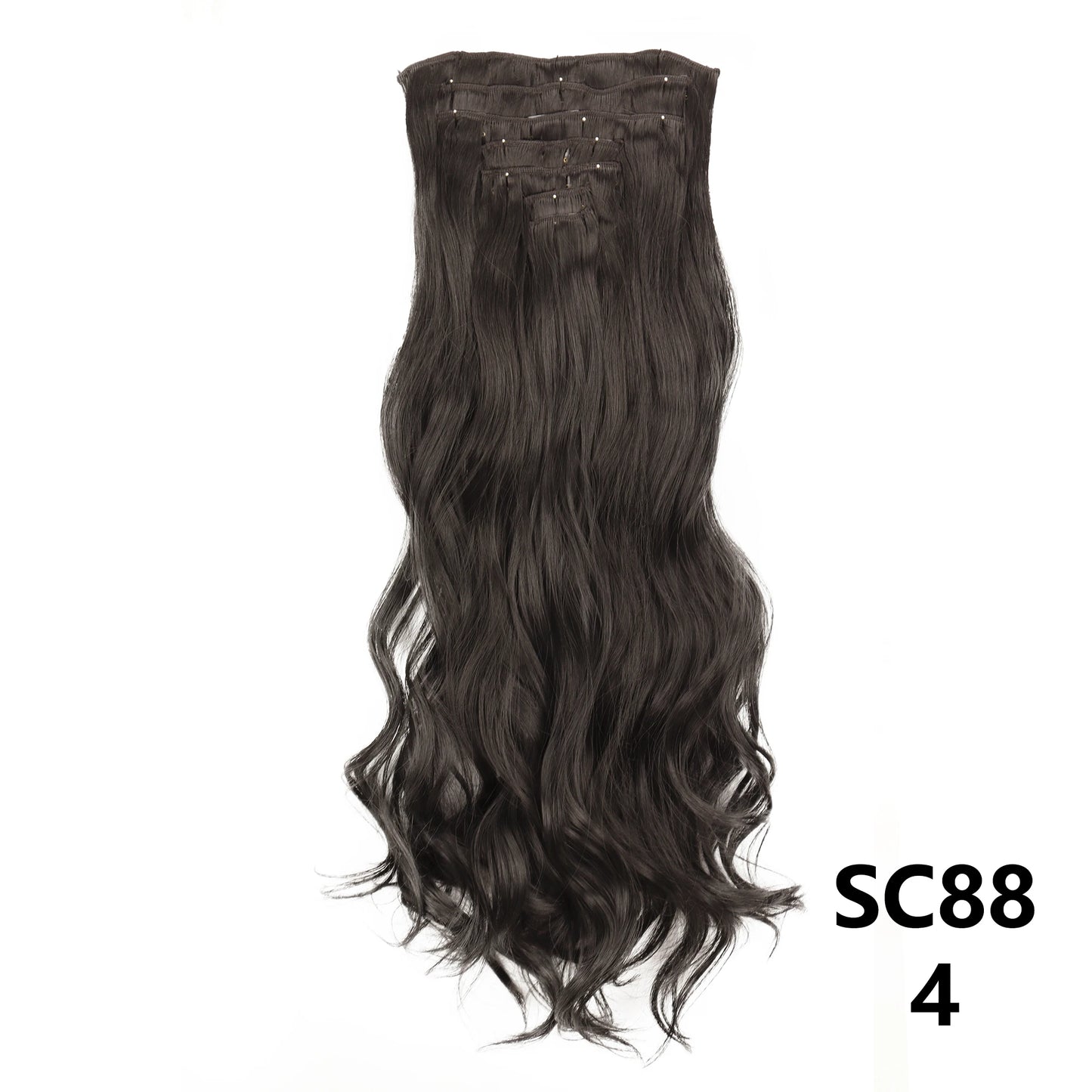 D'AuraHaven LuxVolume™ 24" Long Straight Clip-In Hair Extensions (7-Pcs Set)