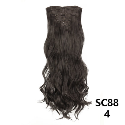 D'AuraHaven LuxVolume™ 24" Long Straight Clip-In Hair Extensions (7-Pcs Set)