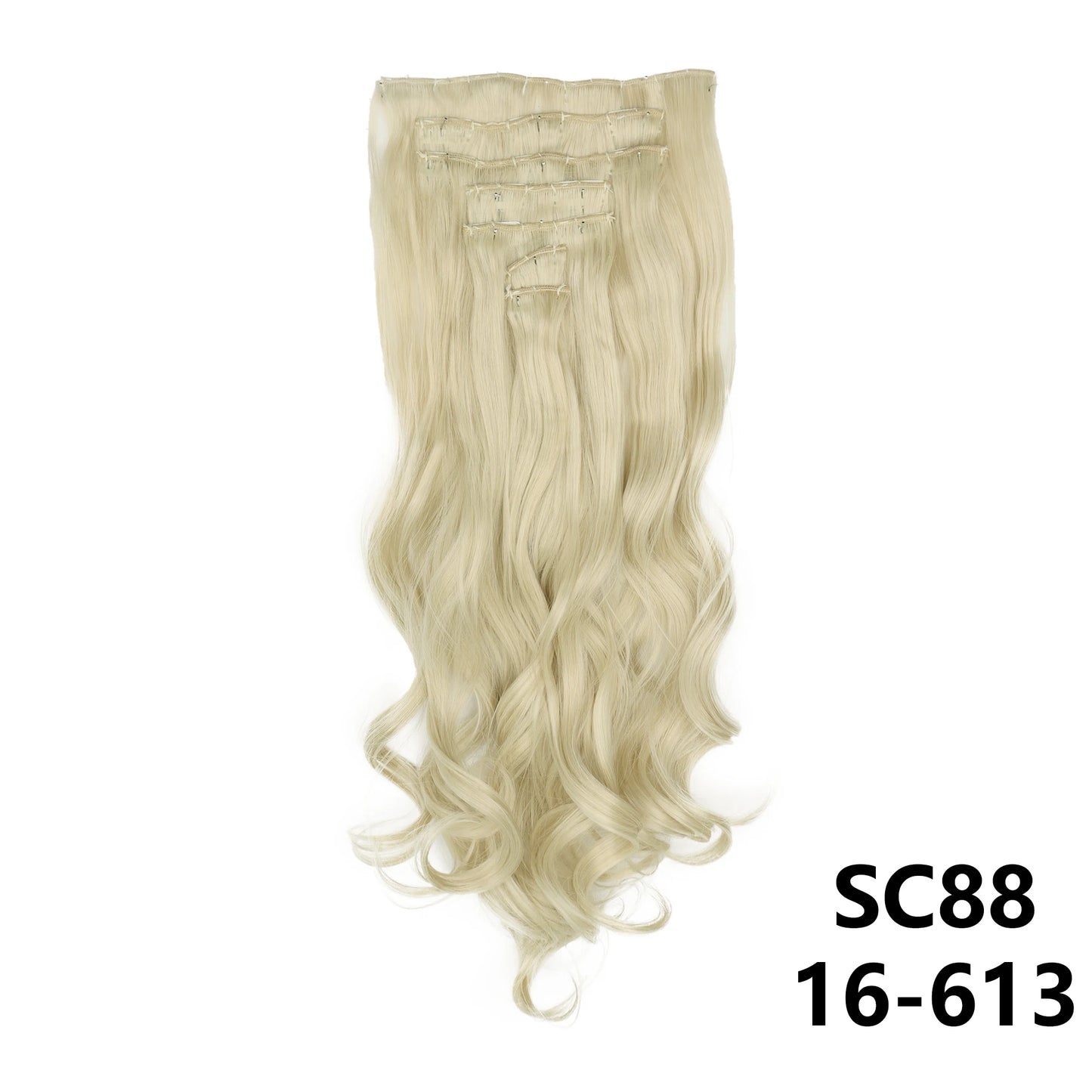 D'AuraHaven LuxVolume™ 24" Long Straight Clip-In Hair Extensions (7-Pcs Set)