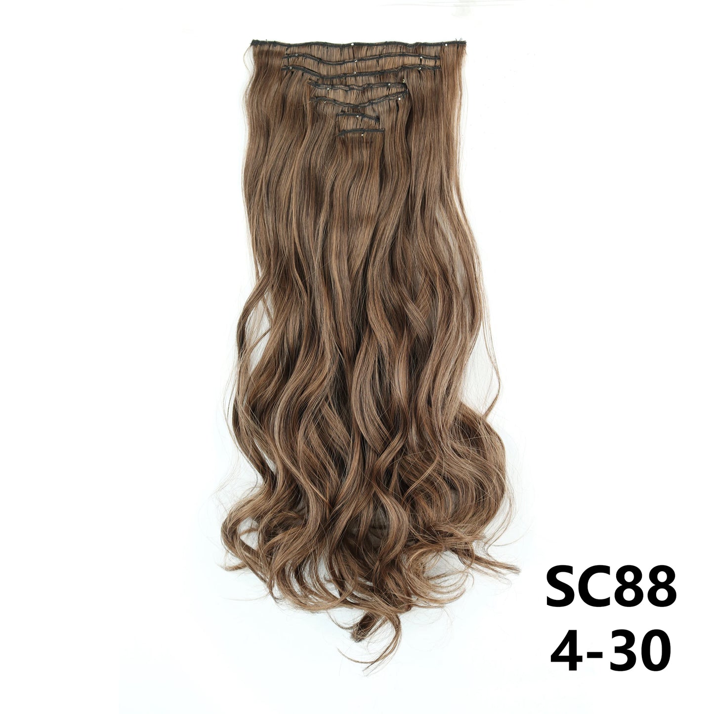 D'AuraHaven LuxVolume™ 24" Long Straight Clip-In Hair Extensions (7-Pcs Set)