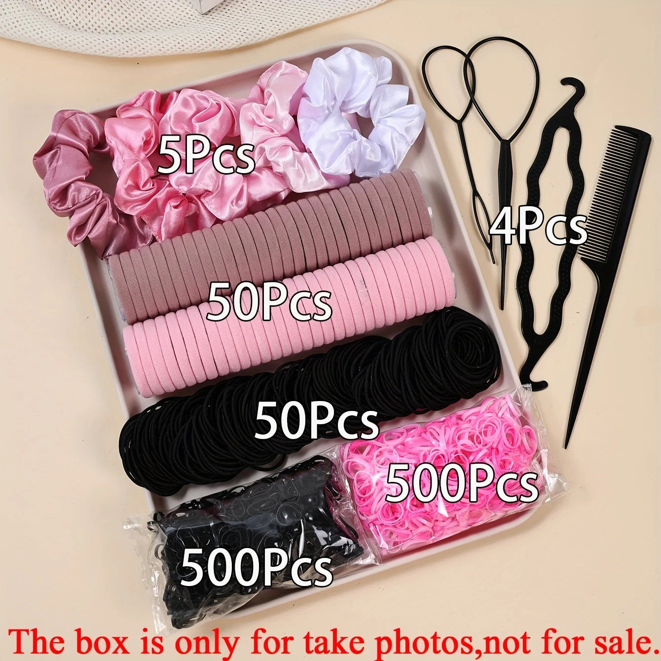 1109-Piece Ultimate Dark Hair Accessories Mega Kit | Seamless Elastics & Scrunchies Set | D'AuraHaven