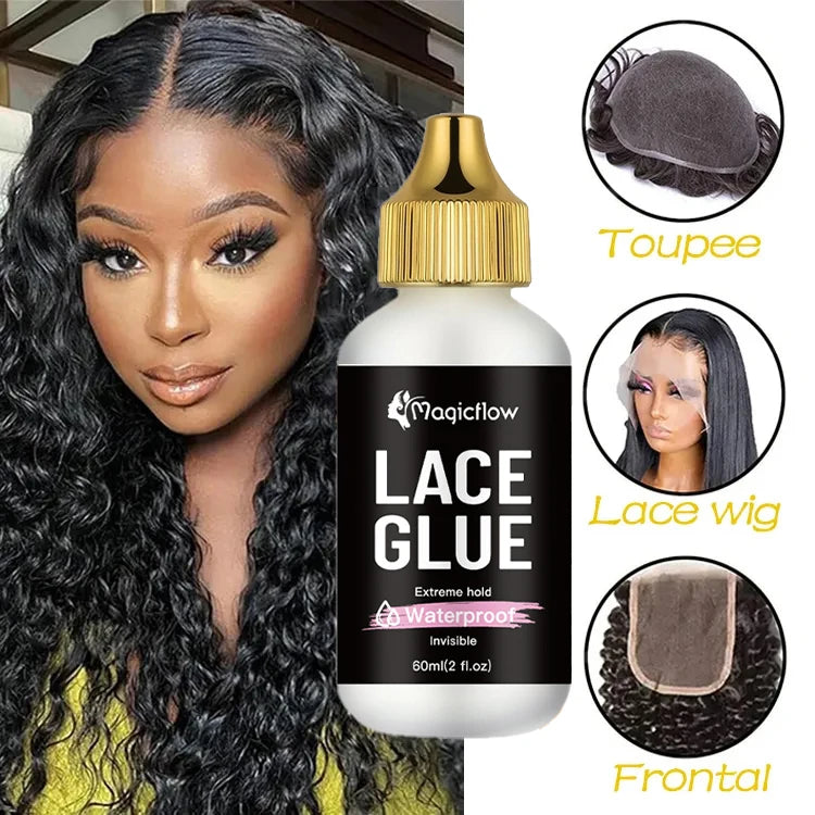 Premium Waterproof Lace Glue | Strong Hold Invisible Wig Adhesive (2 fl. oz.) | D'AuraHaven