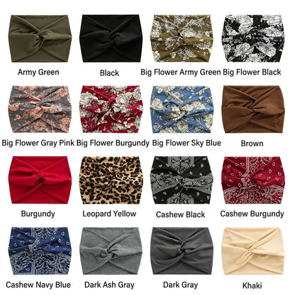 Luxe Extra-Large Twisted Turban Headband | Wide Non-Slip Workout Head Wrap | D'AuraHaven