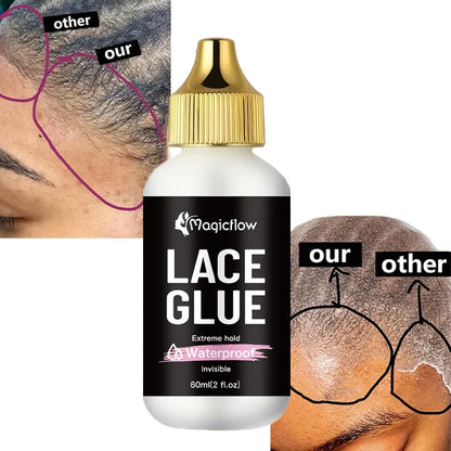 Premium Waterproof Lace Glue | Strong Hold Invisible Wig Adhesive (2 fl. oz.) | D'AuraHaven