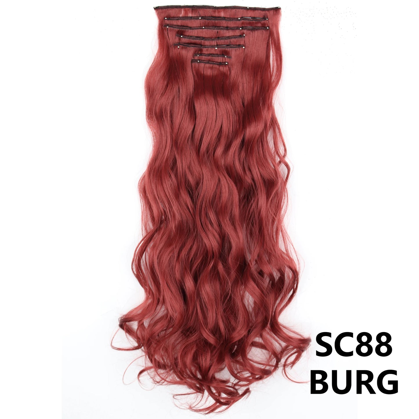 D'AuraHaven LuxVolume™ 24" Long Straight Clip-In Hair Extensions (7-Pcs Set)