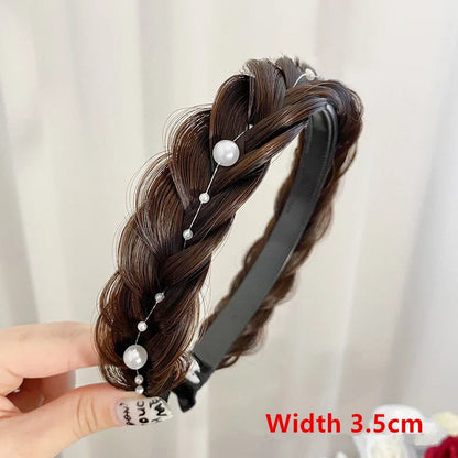 Bohemian Synthetic Braided Headband | Stretch Twist Hair Band | D'AuraHaven