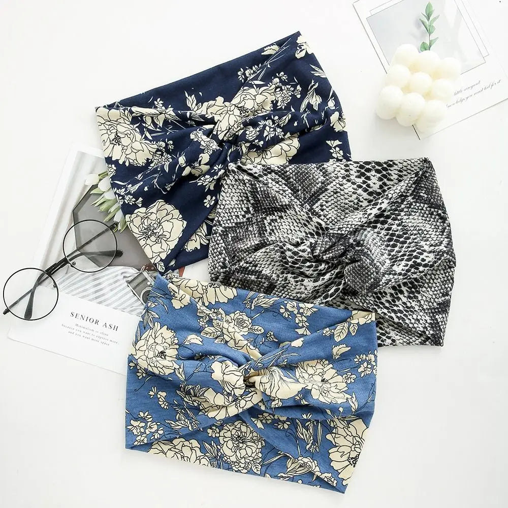 Luxe Extra-Large Twisted Turban Headband | Wide Non-Slip Workout Head Wrap | D'AuraHaven