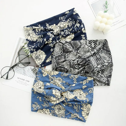 Luxe Extra-Large Twisted Turban Headband | Wide Non-Slip Workout Head Wrap | D'AuraHaven