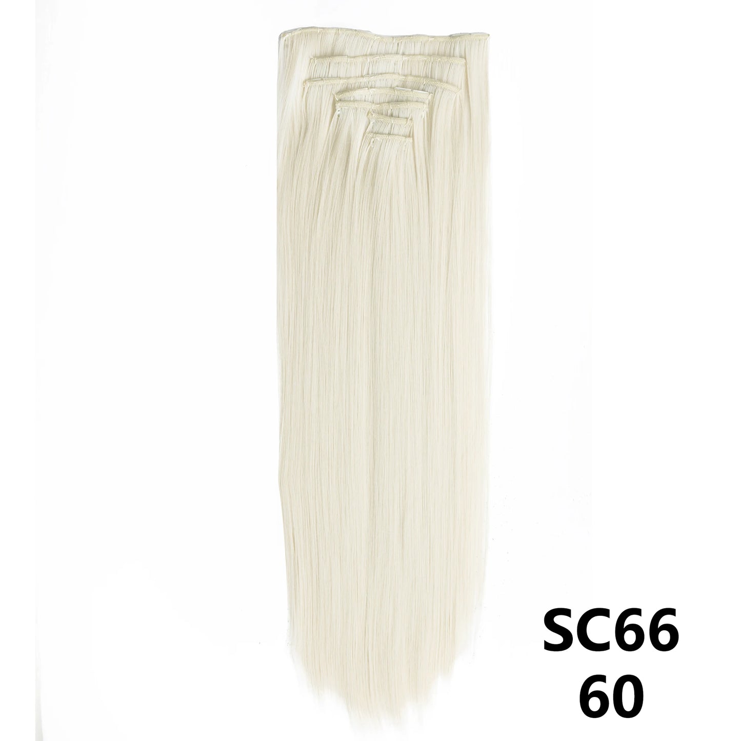 D'AuraHaven LuxVolume™ 24" Long Straight Clip-In Hair Extensions (7-Pcs Set)