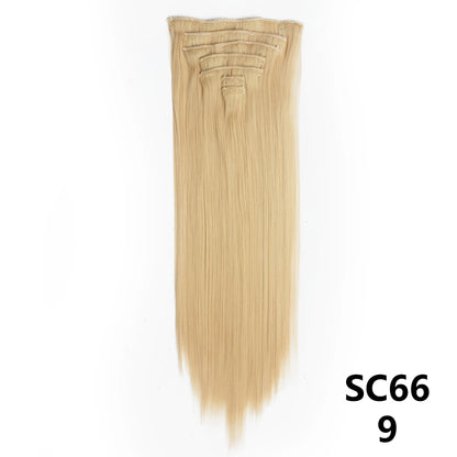 D'AuraHaven LuxVolume™ 24" Long Straight Clip-In Hair Extensions (7-Pcs Set)