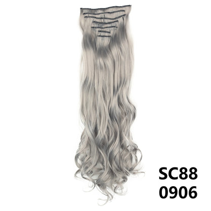 D'AuraHaven LuxVolume™ 24" Long Straight Clip-In Hair Extensions (7-Pcs Set)