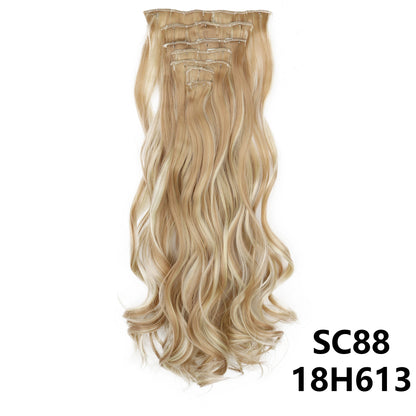 D'AuraHaven LuxVolume™ 24" Long Straight Clip-In Hair Extensions (7-Pcs Set)